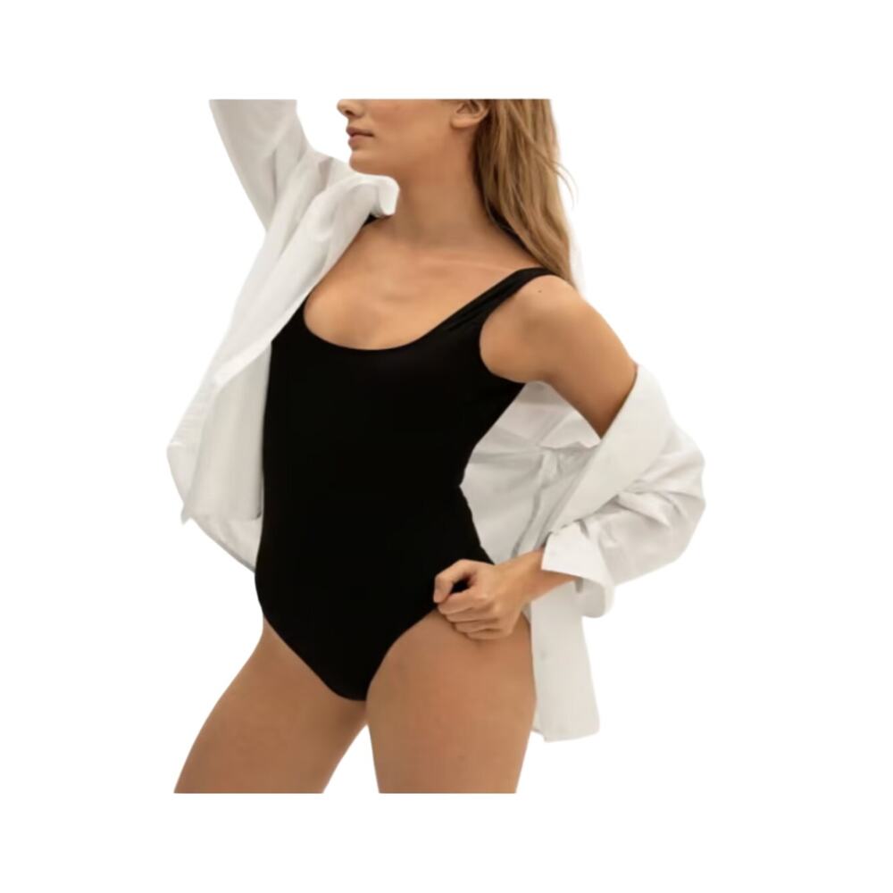NWT Everlane The Square Neck One Piece Swimsuit XXL – Black, Minimalist Chic